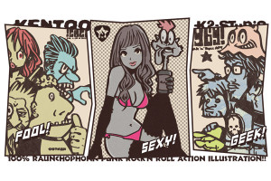 アメコミ　ポップ　イラスト